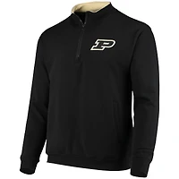 Men's Colosseum Black Purdue Boilermakers Tortugas Logo Quarter-Zip Jacket
