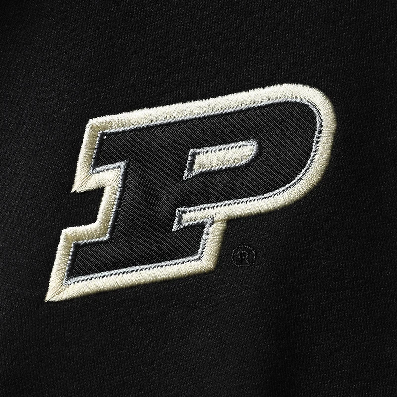 Men's Colosseum Black Purdue Boilermakers Tortugas Logo Quarter-Zip Jacket