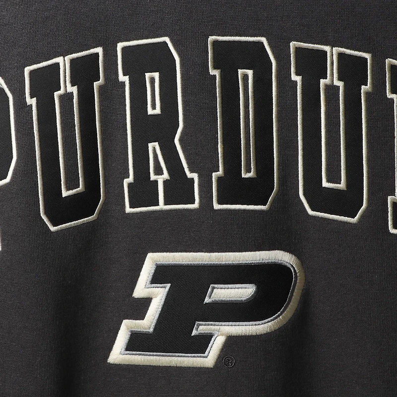 Sweat-shirt Colosseum Charcoal Purdue Boilermakers Arch & Logo pour hommes