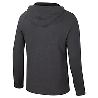 Men's Colosseum  Charcoal Purdue Boilermakers Dujour Ralgan Long Sleeve Henley Hoodie T-Shirt