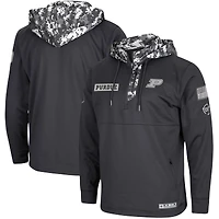 Men's Colosseum Charcoal Purdue Boilermakers OHT Military Appreciation Digi Camo Quarter-Zip Hoodie