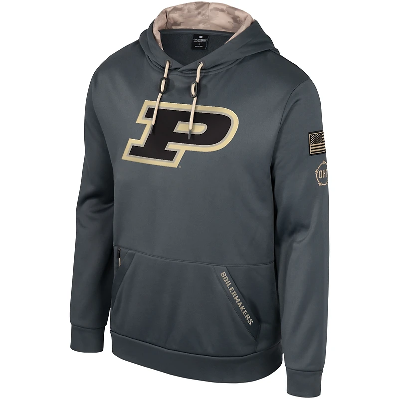 Sweat à capuche Colosseum Charcoal Purdue Boilermakers OHT pour hommes