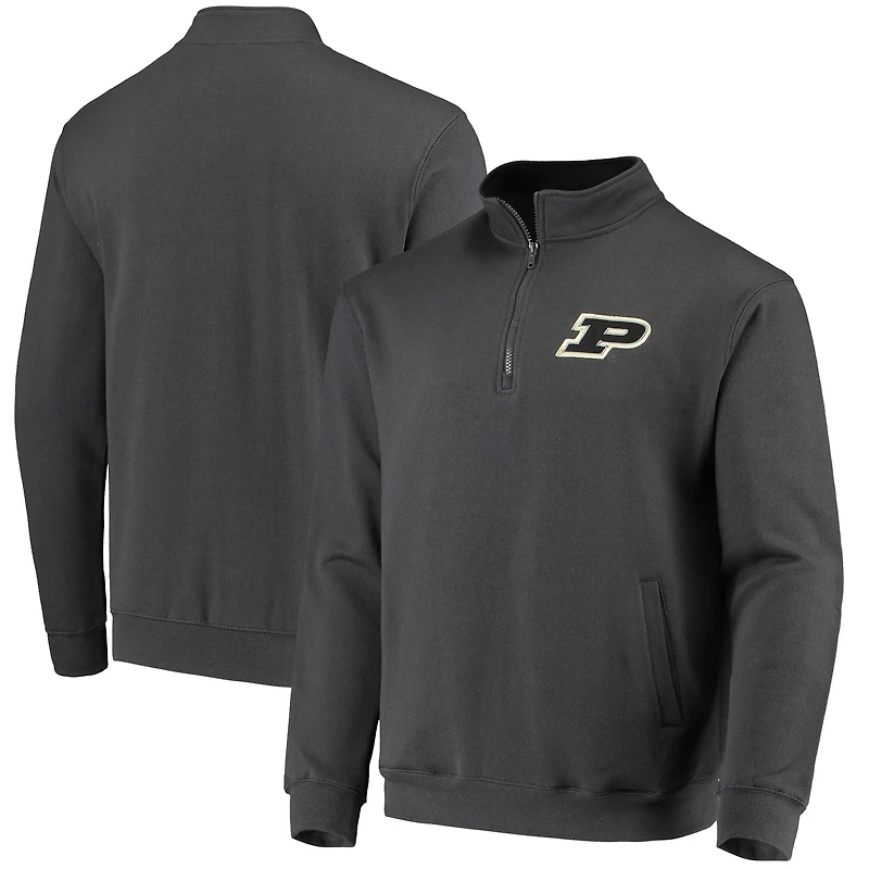 Veste Colosseum Charcoal Purdue Boilermakers Tortugas Logo Quarter-Zip pour hommes
