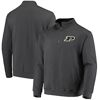 Veste Colosseum Charcoal Purdue Boilermakers Tortugas Logo Quarter-Zip pour hommes