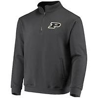Veste Colosseum Charcoal Purdue Boilermakers Tortugas Logo Quarter-Zip pour hommes