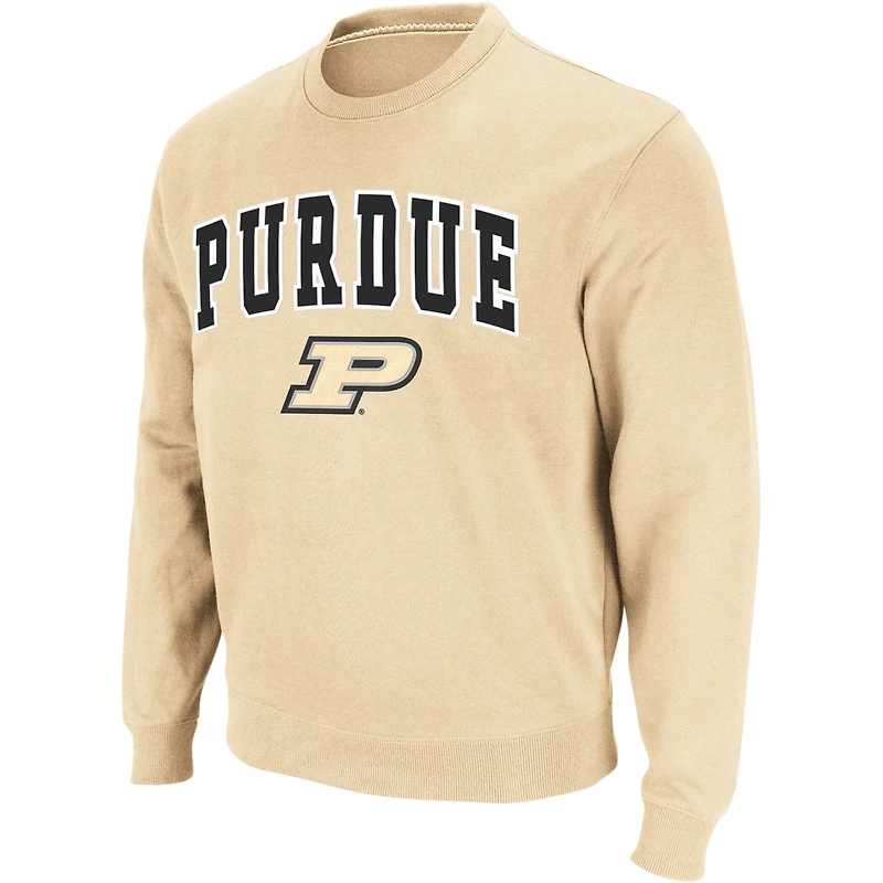Sweat-shirt Colosseum Gold Purdue Boilermakers Arch & Logo pour hommes