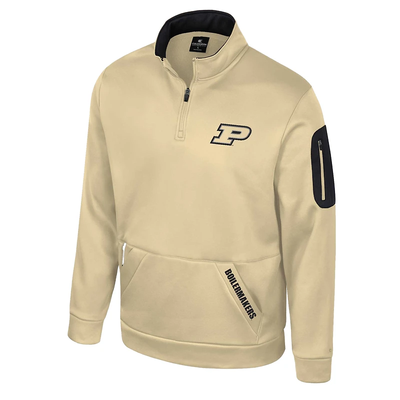 Veste polaire à fermeture éclair quart de tour Purdue Boilermakers Mainframe pour homme Colosseum Gold