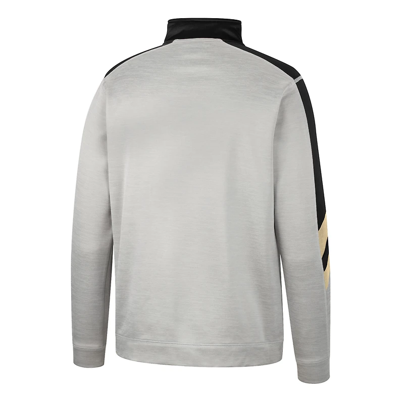 Veste Colosseum Homme Gris/Noir Purdue Boilermakers Bushwood Fleece Quarter-Zip Jacket