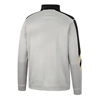 Veste Colosseum Homme Gris/Noir Purdue Boilermakers Bushwood Fleece Quarter-Zip Jacket