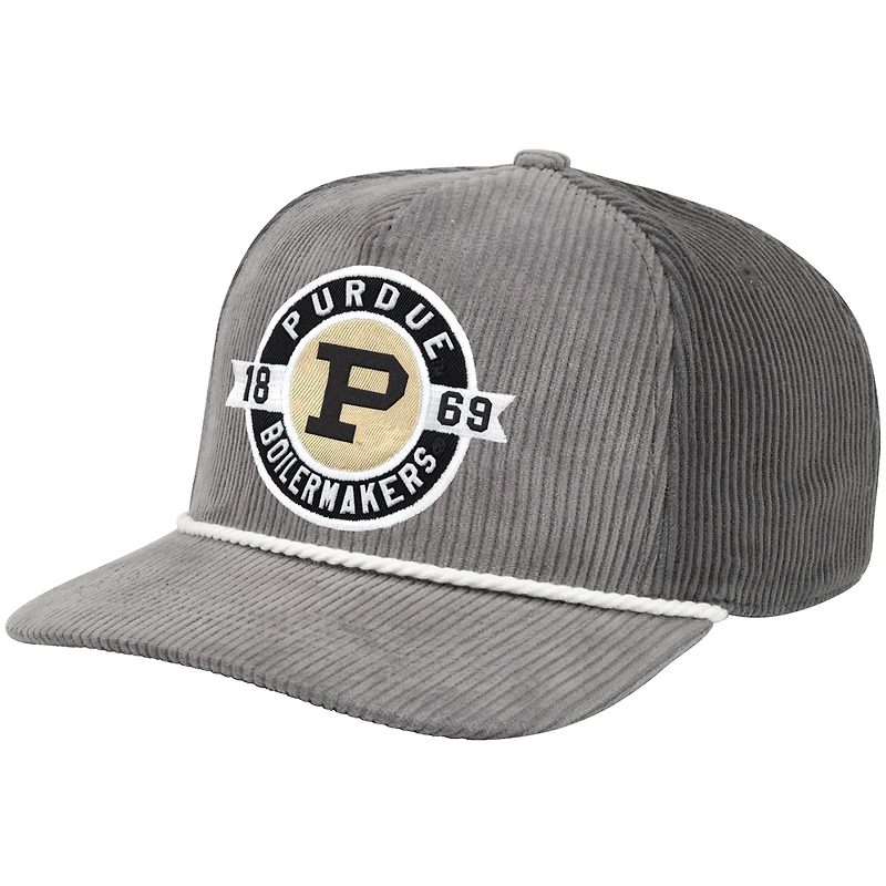 Casquette de camionneur ajustable pour homme Colosseum Gray Purdue Boilermakers Where's My Hat Podium