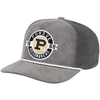Casquette de camionneur ajustable pour homme Colosseum Gray Purdue Boilermakers Where's My Hat Podium