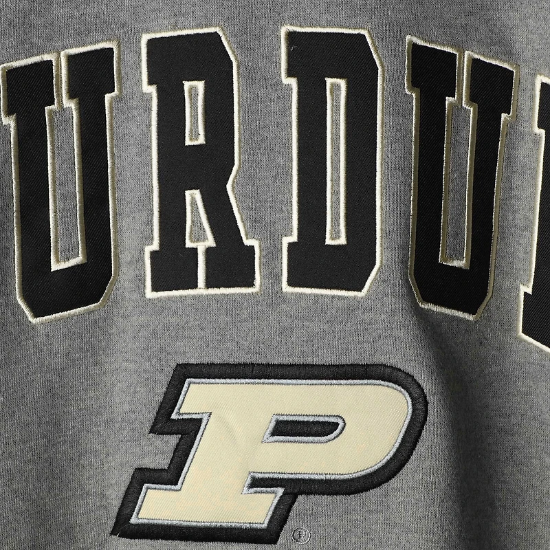 Sweat-shirt Colosseum Heather Grey Purdue Boilermakers Arch & Logo pour hommes