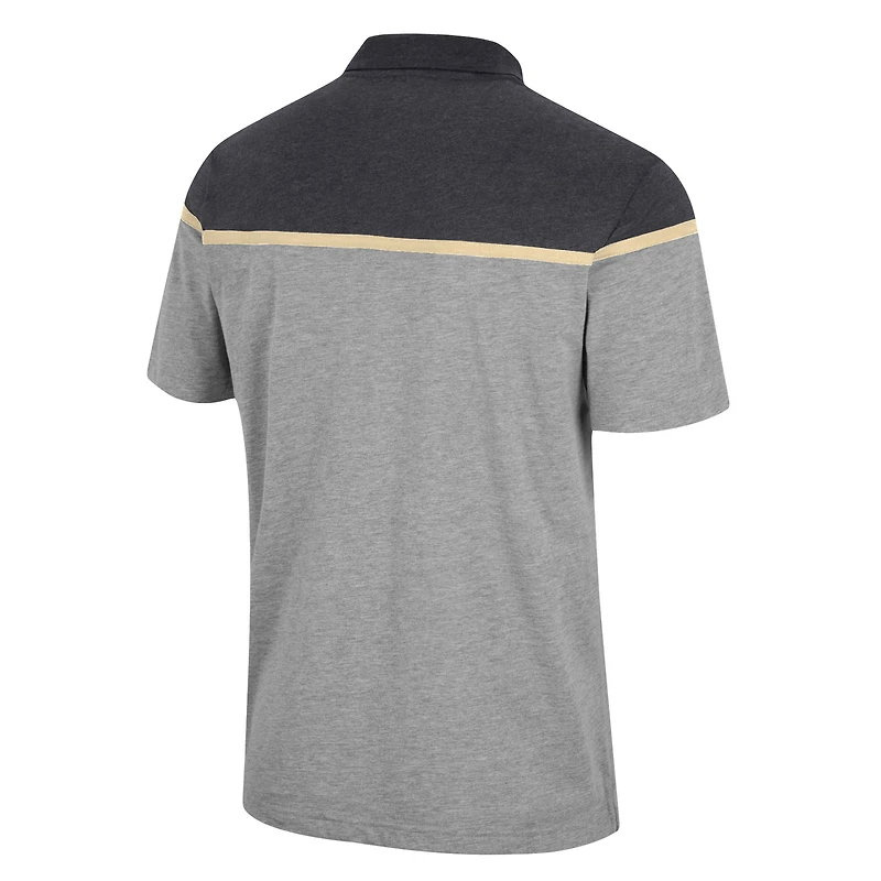 Men's Colosseum Heather Gray Purdue Boilermakers Chamberlain Polo