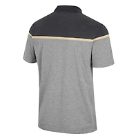 Men's Colosseum Heather Gray Purdue Boilermakers Chamberlain Polo