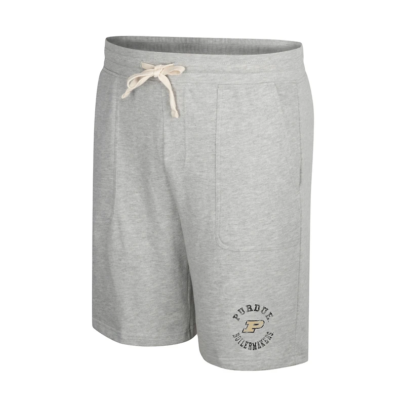 Men's Colosseum Heather Gray Purdue Boilermakers Love To Hear This Terry Shorts