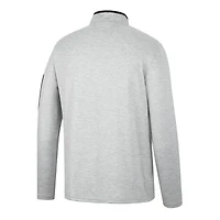 Men's Colosseum Heathered Gray/Black Purdue Boilermakers Country Club Windshirt Quarter-Zip Jacket