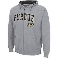 Chandail à capuchon Colosseum Heathered Gray Purdue Boilermakers Arch & Logo 3.0 pour hommes