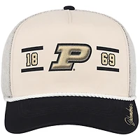 Casquette ajustable Frank Podium pour homme Colosseum Natural Purdue Boilermakers