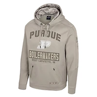 Men's Colosseum  Oatmeal Purdue Boilermakers Operation Hat Trick Battalion Hoodie