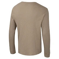 Chemise Henley à manches longues pour homme Colosseum Tan Purdue Boilermakers Great Outdoors
