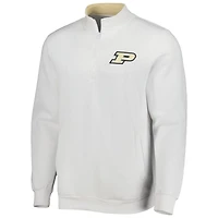 Colosseum Homme Blanc/Or Purdue Boilermakers Tortugas Fleece Quarter-Zip Jacket