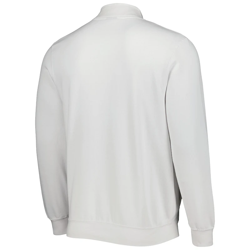 Men's Colosseum White/Gold Purdue Boilermakers Tortugas Fleece Quarter-Zip Jacket