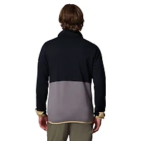 Pull-over demi-zip Columbia Purdue Boilermakers Hike Omni-Wick noir/gris pour homme