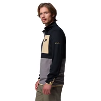 Pull-over demi-zip Columbia Purdue Boilermakers Hike Omni-Wick noir/gris pour homme