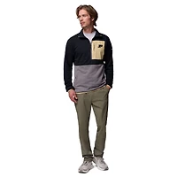 Pull-over demi-zip Columbia Purdue Boilermakers Hike Omni-Wick noir/gris pour homme
