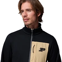 Pull-over demi-zip Columbia Purdue Boilermakers Hike Omni-Wick noir/gris pour homme