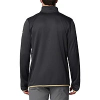 Men's Columbia Black Purdue Boilermakers Park View Grid Fleece Omni-Wick Half-Zip Jacket