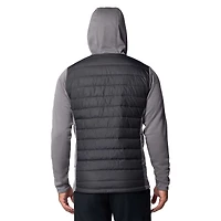 Veste à capuche hybride entièrement zippée Columbia Purdue Boilermakers Out-Shield pour homme, anthracite/gris