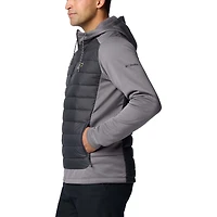 Veste à capuche hybride entièrement zippée Columbia Purdue Boilermakers Out-Shield pour homme, anthracite/gris