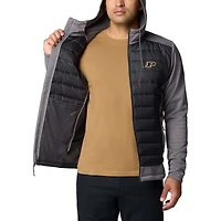 Veste à capuche hybride entièrement zippée Columbia Purdue Boilermakers Out-Shield pour homme, anthracite/gris