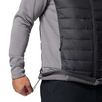 Veste à capuche hybride entièrement zippée Columbia Purdue Boilermakers Out-Shield pour homme, anthracite/gris