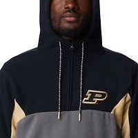 Chandail à capuchon quart de zip Columbia Charcoal Purdue Boilermakers Lodge pour hommes