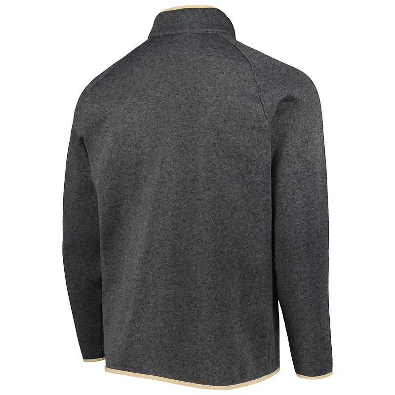 Men's Columbia Gray Purdue Boilermakers Canyon Point Omni-Shield Raglan Half-Zip Pullover Top