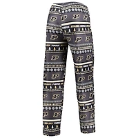 Men's Concepts Sport Black Purdue Boilermakers Swivel Long Sleeve Top & Pants Sleep Set