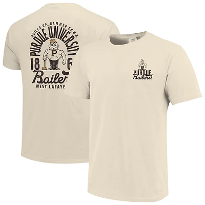T-shirt crème pour homme Purdue Boilermakers Comfort Colors Mascot Overlay