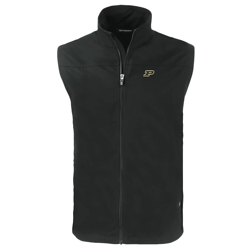 Gilet zippé écologique pour homme, modèle Cutter & Buck, noir, Purdue Boilermakers, grandes tailles
