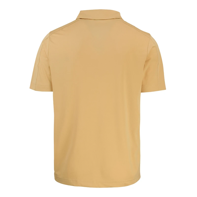 Men's Cutter & Buck Cream Purdue Boilermakers Prospect Eco Textured Stretch Recycled Polo