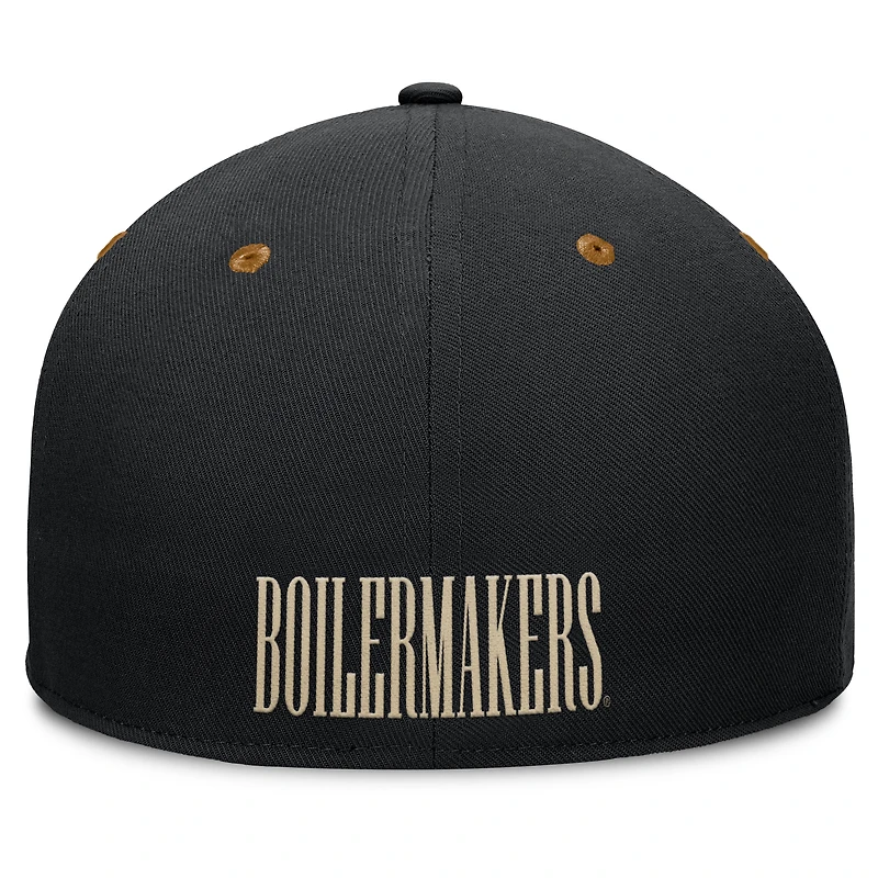 Casquette ajustée Purdue Boilermakers NoBo noire/marron pour homme