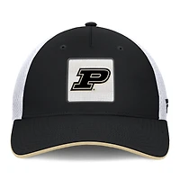 Casquette Fanatics noire Purdue Boilermakers 5 panneaux en matière flexible pour homme