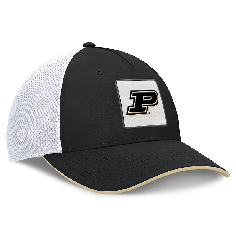 Men's Fanatics Black Purdue Boilermakers 5-Panel Matter Flex Hat