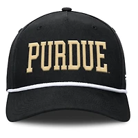 Men's Fanatics Black Purdue Boilermakers Foul Ball Rope Adjustable Hat