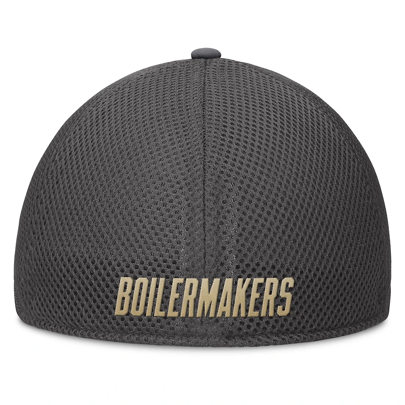Casquette Fanatics grise Purdue Boilermakers Clincher Flex pour homme