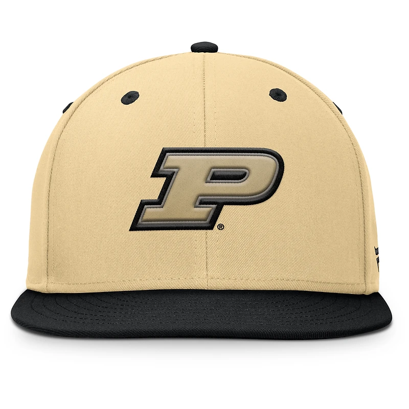 Men's Fanatics Khaki/Black Purdue Boilermakers Balance Fitted Hat