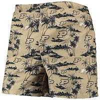 Men's FOCO Gold Purdue Boilermakers Island Palm Swim Trunks