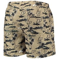 Men's FOCO Gold Purdue Boilermakers Island Palm Swim Trunks