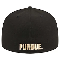 Men's New Era Black Purdue Boilermakers 59FIFTY Fitted Hat